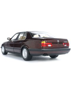 1986 BMW 730i (E32) Dark Red Metallic 1/18 Diecast Model Car by Minichamps