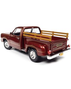 1979 Dodge Warlock II D100 Utiline Pickup Truck Canyon Red Metallic with Graphics 1/18 Diecast Model Car by Auto World