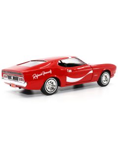 1971 Ford Mustang Sportsroof Red with White Stripes "Refresh Yourself - Coca-Cola" 1/24 Diecast Model Car by Motor City Classics