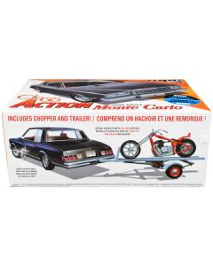 Skill 2 Model Kit 1980 Chevrolet Monte Carlo "Class Action" with Motorcycle and Trailer (Skill 2) 1/25 Scale Model Car by MPC