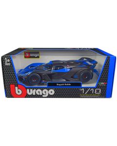 Bugatti Bolide Blue and Carbon Gray 1/18 Diecast Model Car by Bburago