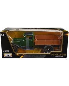 1931 Ford Model AA Pickup Truck Dark Green and Black "Platinum Collection" Series 1/24 Diecast Model Car by Motormax