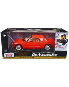 2002 Ford Thunderbird Orange James Bond 007 "Die Another Day" (2002) Movie "James Bond Collection" Series 1/24 Diecast Model Car by Motormax