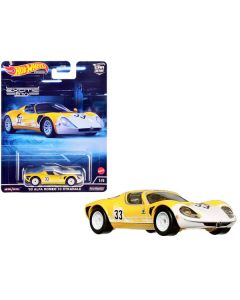 1969 Alfa Romeo 33 Stradale #33 Yellow and White "Exotic Envy" Series Diecast Model Car by Hot Wheels