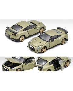 2022 Nissan GT-R (R35) T-Spec RHD (Right Hand Drive) Millenium Jade Metallic 1/64 Diecast Model Car by Era Car