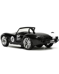 1965 Shelby Cobra 427 S/C #2 Black Metallic and White and Harvey Two-Face Diecast Figure "Batman" "Hollywood Rides" Series 1/32 Diecast Model Car by Jada