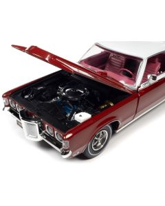 1969 Pontiac Royal Bobcat Grand Prix Model J Matador Red with White Top and Red Interior 1/18 Diecast Model Car by Auto World