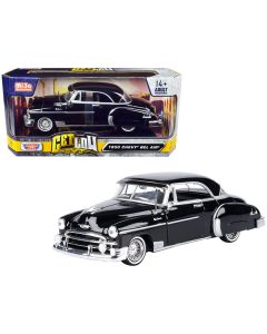 1950 Chevrolet Bel Air Lowrider Black "Get Low" Series 1/24 Diecast Model Car by Motormax