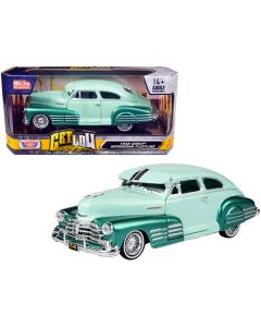 1948 Chevrolet Aerosedan Fleetside Lowrider Pastel Green and Green Metallic Two-Tone "Get Low" Series 1/24 Diecast Model Car by Motormax