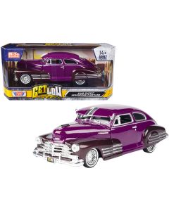 1948 Chevrolet Aerosedan Fleetside Lowrider Purple Metallic and Dark Purple Metallic Two-Tone "Get Low" Series 1/24 Diecast Model Car by Motormax