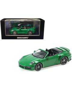 2020 Porsche 911 Turbo S Cabriolet Green Limited Edition to 504 pieces Worldwide 1/43 Diecast Model Car by Minichamps