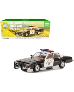 1989 Chevrolet Caprice Police Black and White "California Highway Patrol" "Artisan Collection" 1/18 Diecast Model Car by Greenlight