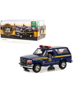 1996 Ford Bronco XLT Dark Blue "New York State Police" "Artisan Collection" 1/18 Diecast Model Car by Greenlight