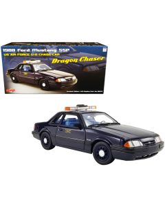 1988 Ford Mustang 5.0 SSP Dark Blue "U.S. Air Force U-2 Chase Car Dragon Chaser" Limited Edition to 852 pieces Worldwide 1/18 Diecast Model Car by GMP