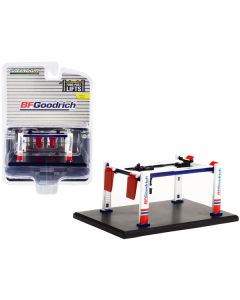 Adjustable Four-Post Lift "BFGoodrich" White and Red "Four-Post Lifts" "Four-Post Lifts" Series 4 1/64 Diecast Model by Greenlight