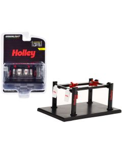 Adjustable Four-Post Lift "Holley" Black "Four-Post Lifts" Series 4 1/64 Diecast Model by Greenlight