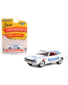 1967 Chevrolet Camaro White with Blue Stripes "Joie Chitwood’s Thrill Show: Legion of Worlds Greatest Daredevils" "Hobby Exclusive" Series 1/64 Diecast Model Car by Greenlight