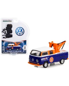 1969 Volkswagen Double Cab Pickup Tow Truck Blue and White "Union 76 Minute Man Service" "Club Vee V-Dub" Series 15 1/64 Diecast Model Car by Greenlight