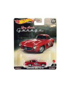 Mercedes-Benz 300 SL #263 Red (Weathered) "Jay Leno’s Garage" Diecast Model Car by Hot Wheels