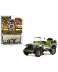 1942 Willys MB Jeep #20362162-S Green "U.S. Army World War II - Rough Rider" "Battalion 64" Release 2 1/64 Diecast Model Car by Greenlight