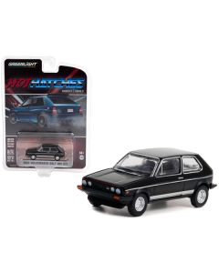 1983 Volkswagen Golf Mk1 GTI Black with Silver Stripes "Hot Hatches" Series 2 1/64 Diecast Model Car by Greenlight