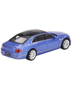 Bentley Flying Spur with Sunroof Neptune Blue Metallic with Black Top Limited Edition to 2400 pieces Worldwide 1/64 Diecast Model Car by Mini GT