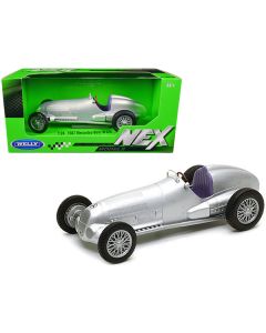 1937 Mercedes-Benz W125 Silver Metallic "NEX Models" Series 1/24 Diecast Model Car by Welly