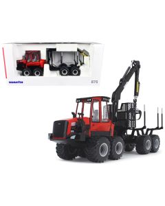 Komatsu 875.1 Forwarder Red and Black 1/32 Diecast Model by First Gear