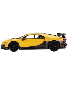 Bugatti Chiron Pur Sport Yellow and Carbon Limited Edition to 4200 pieces Worldwide 1/64 Diecast Model Car by Mini GT