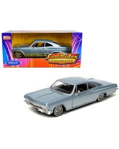 1965 Chevrolet Impala SS 396 Lowrider Light Blue Metallic "Low Rider Collection" 1/24 Diecast Model Car by Welly