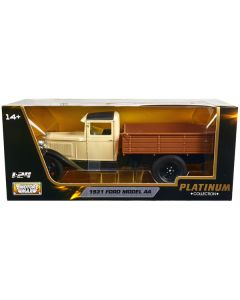 1931 Ford Model AA Pickup Truck Cream and Black "Platinum Collection" Series 1/24 Diecast Model Car by Motormax