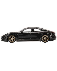 Porsche Taycan Turbo S Volcano Gray Metallic Limited Edition to 1800 pieces Worldwide 1/64 Diecast Model Car by Mini GT