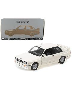 1987 BMW M3 Street White 1/18 Diecast Model Car by Minichamps