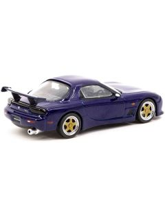 Mazda RX-7 FD3S Mazdaspeed A-Spec RHD (Right Hand Drive) Innocent Blue Mica "Global64" Series 1/64 Diecast Model Car by Tarmac Works