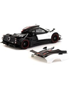 Pagani Zonda Cinque Bianco Benny White and Black "Global64" Series 1/64 Diecast Model Car by Tarmac Works