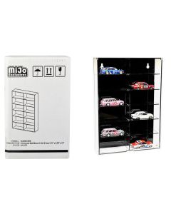 Showcase 12 Car Display Case Wall Mount with Black Back Panel "Mijo Exclusives" for 1/64 Scale Models