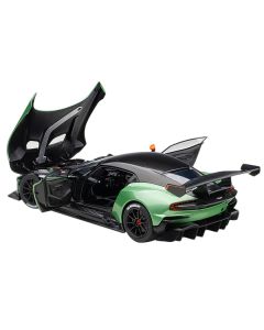 Aston Martin Vulcan Apple Tree Green Metallic with Orange Accents and Carbon Top 1/18 Model Car by Autoart