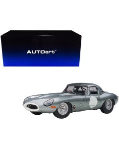 Jaguar Lightweight E Type Roadster RHD (Right Hand Drive) Dark Silver 1/18 Model Car by Autoart