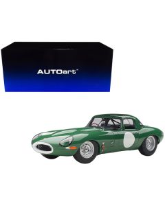 Jaguar Lightweight E Type Roadster RHD (Right Hand Drive) Opalescent Dark Green 1/18 Model Car by Autoart