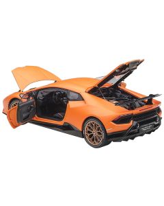 Lamborghini Huracan Performante Arancio Anthaeus / Matt Orange with Gold Wheels 1/18 Model Car by Autoart