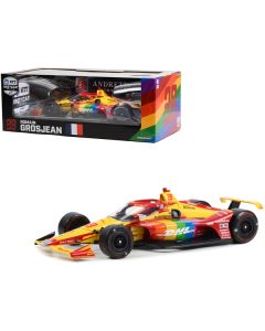 Dallara IndyCar #28 Romain Grosjean "DHL Delivered with Pride" Andretti Autosport "NTT IndyCar Series" (2022) 1/18 Diecast Model Car by Greenlight