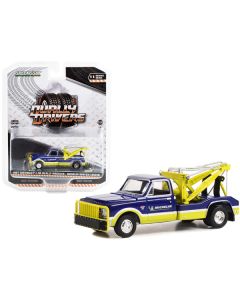 1967 Chevrolet C-30 Dually Wrecker Tow Truck "Michelin Service Center" Blue and Yellow "Dually Drivers" Series 11 1/64 Diecast Model Car by Greenlight