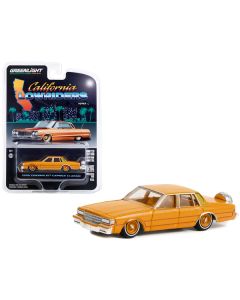 1990 Chevrolet Caprice Classic Custom Kandy Orange Metallic with Orange Interior "California Lowriders" Series 2 1/64 Diecast Model Car by Greenlight