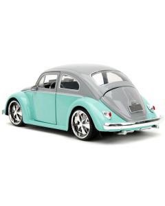 1959 Volkswagen Beetle Gray and Light Blue "Punch Buggy" Series 1/24 Diecast Model Car by Jada