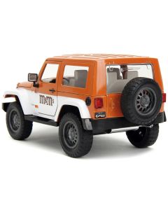 2017 Jeep Wrangler Orange Metallic and White and Orange M&M Diecast Figure 