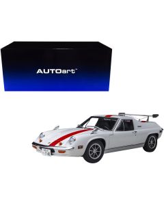 Lotus Europa Special White with Red Stripe and Graphics "The Circuit Wolf" 1/18 Model Car by Autoart