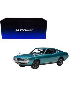 1973 Toyota Celica Liftback 2000GT (RA25) RHD (Right Hand Drive) Turquoise Blue Metallic 1/18 Model Car by Autoart