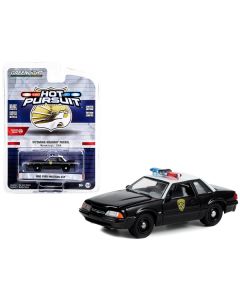 1990 Ford Mustang SSP Black and White "Wyoming Highway Patrol" "Hot Pursuit" Series 43 1/64 Diecast Model Car by Greenlight