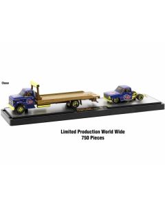 Auto Haulers Set of 3 Trucks Release 61 Limited Edition to 8400 pieces Worldwide 1/64 Diecast Model Cars by M2 Machines