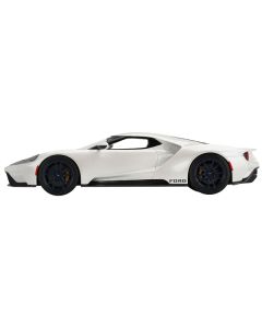 Ford GT "1964 Prototype Heritage Edition" White with Dark Blue Hood and Stripe 1/18 Model Car by Top Speed